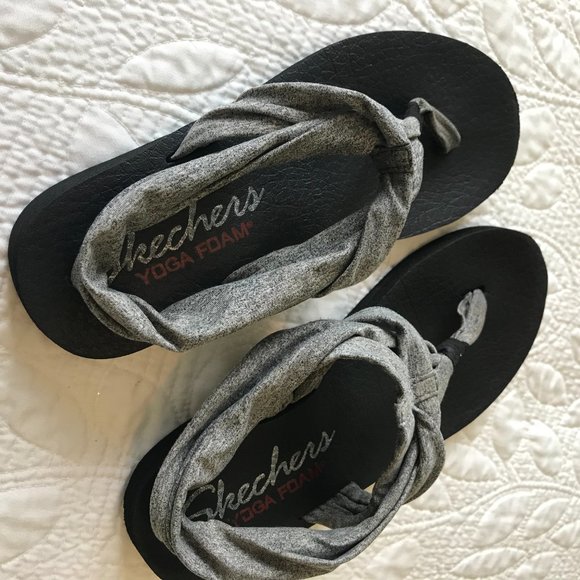 Skechers Cali Meditation Yoga Sandals Gray - Picture 4 of 6